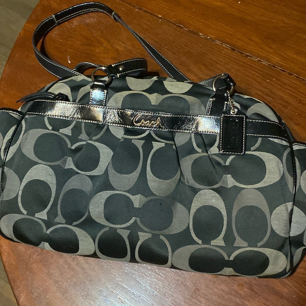 Black Signature Coach Handbag
